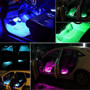 Imagen de KIT DE LUCES LED RGB 12V 8 COLORES INTERIOR AUTO C/CONTROL